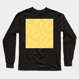 Yellow & White Abstract Lines Long Sleeve T-Shirt